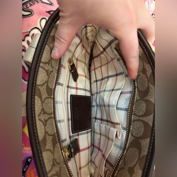 Coach Brown and Tan Tote Bag - Picture 6 of 7